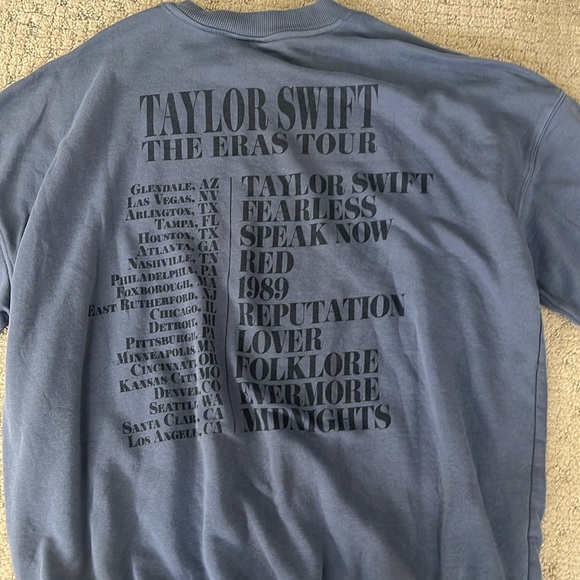 Taylor Swift Eras Tour Blue Crewneck (From Concert) - Picture 4 of 4